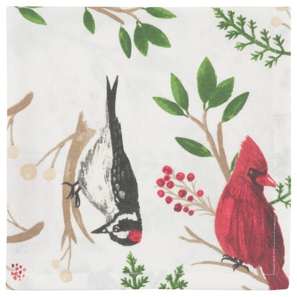Now Designs Kitchen Napkin Set/4 Winter Birds NWT - Picture 2 of 2